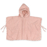 Bemini poncho de bain 9-36m carmin gaze de coton 380BEACH45SU