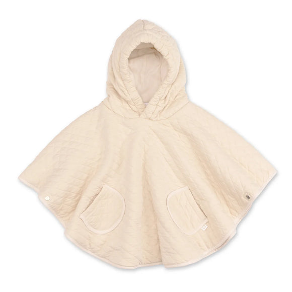 Bemini PONCHO DE VOYAGE 9-36m cream pady quilted + jersey 383QUILT29JU