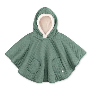 Bemini poncho de voyage pady quilted + teddy 9-36m green 383QUILT78HU