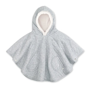Bemini poncho de voyage pady quilted + teddy 9-36m mix grey 383QUILT95HU