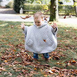 Bemini poncho de voyage pady quilted + teddy 9-36m mix grey 383QUILT95HU