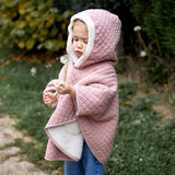Bemini poncho de voyage pady quilted + teddy 9-36m vintage 383QUILT43HU