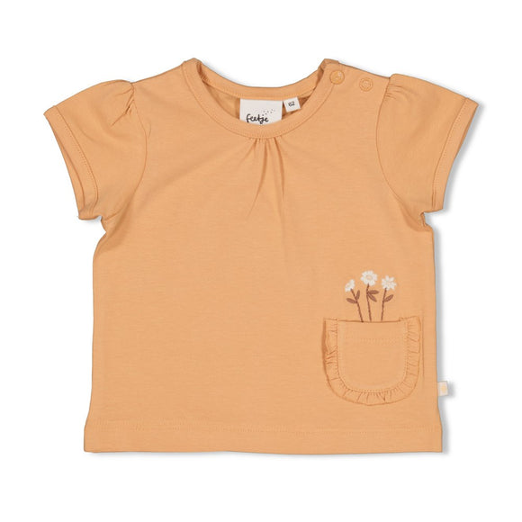 Feetje t-shirt Flower Field abricot 51700917