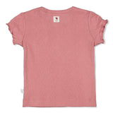 Feetje t-shirt côtelé ajouré manches courtes Ladybug pink 51700978