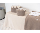 Pericles paniers de rangement Bear chocolat (lot de 2) SB200MBEARCH