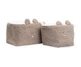 Pericles paniers de rangement Bear chocolat (lot de 2) SB200MBEARCH