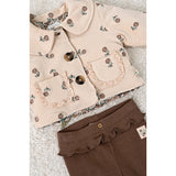 Feetje legging côtelé ajouré Lucky Bloombird brun 52202628