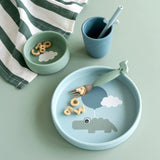 Done By Deer Set de repas en silicone Happy clouds bleu 1539732