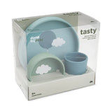 Done By Deer Set de repas en silicone Happy clouds bleu 1539732