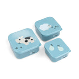 Done By Deer boîte à goûter lot de 3  Tiny farm  Bleu 1256872