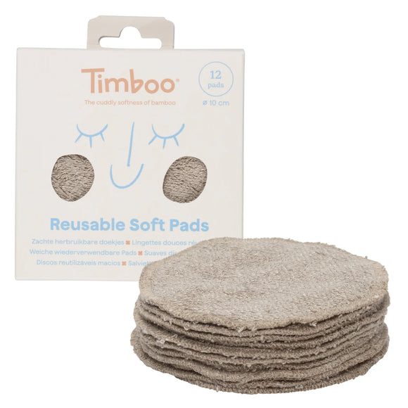 Timboo lingettes douces réutilisables feather grey TM-WIP01-543
