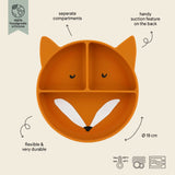 Trixie assiette avec ventouse en silicone et compartiments Mr. Fox 96-445