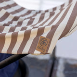 Cloby couverture de protection solaire UPF50+ Peanut/Sandy Stripe CBY-UVB-PBS
