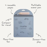 Mushie livre d'aquarelle réutilisable véhicules 70.079.51