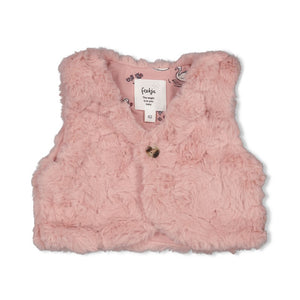 Feetje gilet fausse fourrure Swanlake rose 51200039