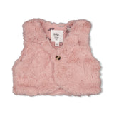 Feetje gilet fausse fourrure Swanlake rose 51200039