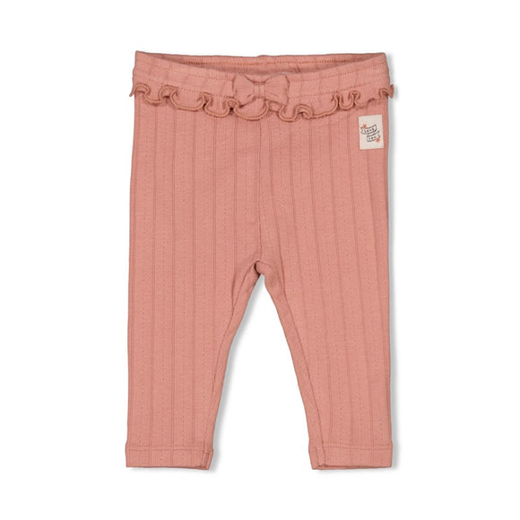 Feetje legging pointelle côtelé mauve Woodland Bloom 52202403