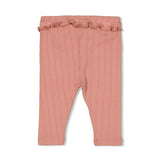 Feetje legging pointelle côtelé mauve Woodland Bloom 52202403