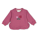 Feetje sweat à volants relaxed fit Afternoon Tea berry 51602826