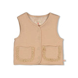 Feetje gilet réversible en fausse fourrure sand 51200048