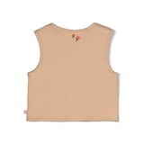 Feetje gilet réversible en fausse fourrure sand 51200048