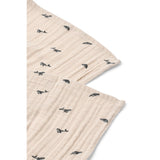 Liewood draps tetras 65x65cm Lewis mini whale/sandy (lot de 2) LW14907