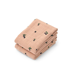 Liewood draps tetras 65x65cm Lewis mini berry/pale tuscany (lot de 2) LW14907