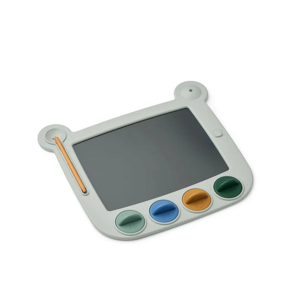 Liewood tablette à dessin LCD + tampons Venzora dove blue LW20181