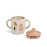 Liewood tasse d'apprentissage en silicone Neil cats & dogs/sandy LW13060