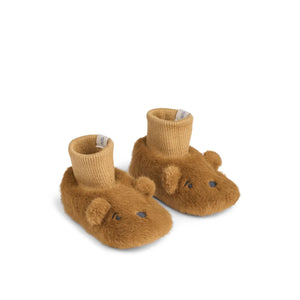 Liewood chaussons peluche bear Beth caramel LW20063