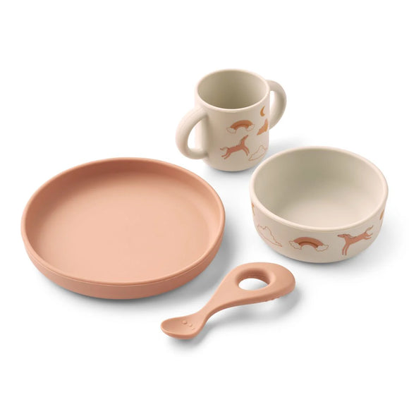 Liewood set repas en silicone Vivi dream/ecru LW15135