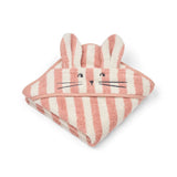 Liewood cape de bain Albert coral blush/crème de la crème stripe LW20668\2664