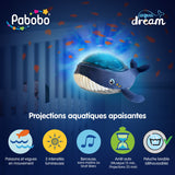 Pabobo veilleuse projecteur baleine Aqua dream extra douce AAQ01-TEALWHALE