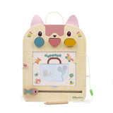 Lilliputiens ardoise magique en bois Jeanne le chat 83650