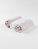 Noukie's Bali, Moka & Snow draps tétra en gaze de coton colombes (lot de 3) BB2451.57