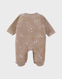 Noukie's pyjama bébé en velours marron avec broderie mouton Z2590132