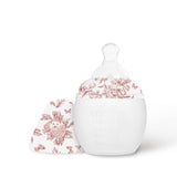 Elhée biberon 0m+ anti-colique 150ml tartine et chocolat "Toile de Jouy" terracotta