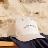 Chamaye casquette rayé crème Petit amour CAS-PETIT-AMOUR-RAY-CREME