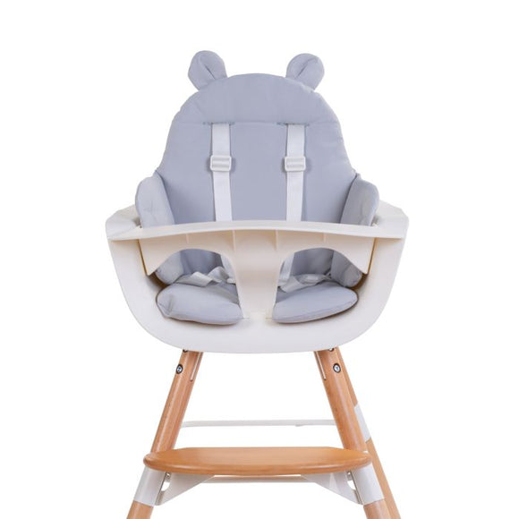 Childhome coussin chaise haute- déparlant polyester-gris CHEVOSCWCG expo(pas d'envoi)