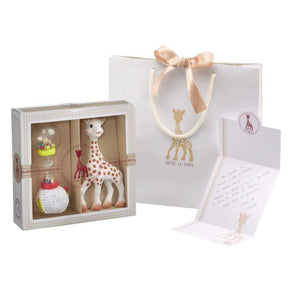 Sophie la girafe coffret naissance prêt à offrir + maracas VU000009