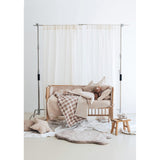 Babyshower couverture polaire large vichy caramel FBXLVCM