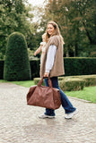 Childhome sac à langer Mommy Bag signature simili cuir marron CWMBBSLDB