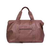 Childhome sac à langer Mommy Bag signature simili cuir marron CWMBBSLDB