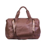 Childhome sac à langer Mommy Bag signature simili cuir marron CWMBBSLDB