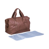 Childhome sac à langer Mommy Bag signature simili cuir marron CWMBBSLDB