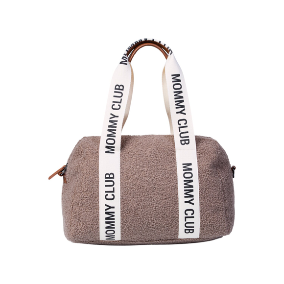 Childhome sac à langer Mommy Club Signature teddy brun CWMCSTSB