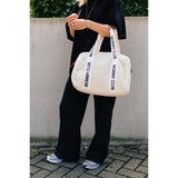 Childhome sac à langer Mommy Club Signature teddy écru CWMCSTW