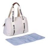 Childhome sac à langer Mommy Club Signature teddy écru CWMCSTW