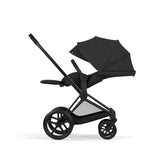 Cybex NEW Priam Comfort châssis matt black, siège et nacelle pliable sepia black 526000011