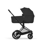 Cybex NEW Priam Comfort châssis matt black, siège et nacelle pliable sepia black 526000011